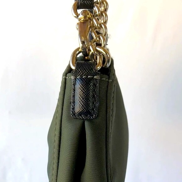 ⭐️HPx2⭐️EUC KATE SPADE Hunter Green Small 2-Way Crossbody Handbag w/ Gold Chain - Picture 7 of 13